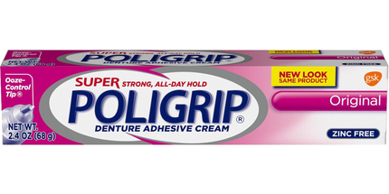 Super Poligrip? Original Denture Adhesive Cream, 2.4 oz. tube, 6/pkg, 4 pkg/cs (24 tubes total)