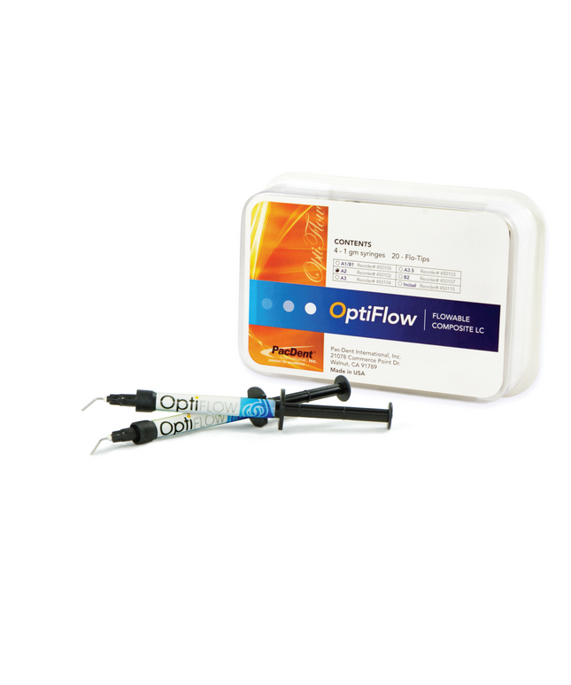 Pac-Dent - OptiFlow Flowable Composites, Shade A2, package of 4 x 1 gm syringes