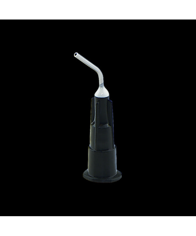 Pac-Dent - Disposable Pre-Bent Needle Tips, blunt-end, 20 gauge, flow, black