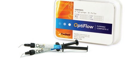 Pac-Dent - OptiFlow Flowable Composites, Shade A1/B1, package of 4 x 1 gm syringes