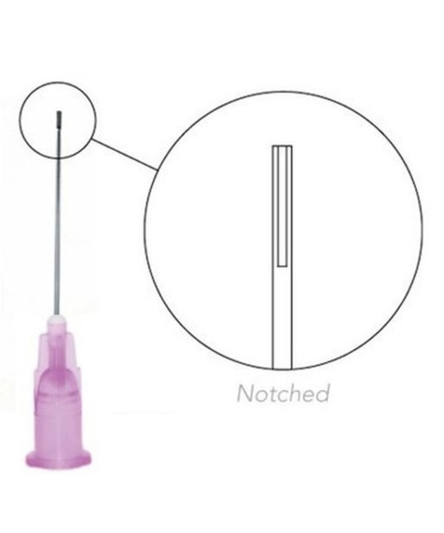 Pac-Dent - Endo Irrigation Needles, Half-Cut, 30 Ga, Purple, 100/Pk