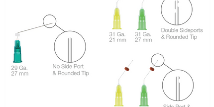 Pac-Dent - OptiProbe Double Sideport Irrigator Needle Tips, 27ga, 21 mm, Yellow, 50/Pk