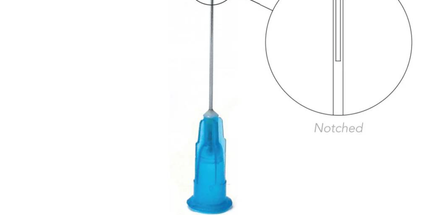 Pac-Dent - Endo Irrigation Needles, Half-Cut, 23 Ga, Blue, 100/Pk