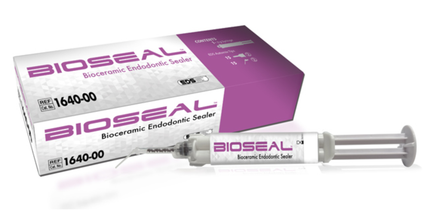 Bioseal Bioceramic Endodontic Sealer, 10 gm Auto Mix Syringe, 15 Angled Endo Tips, 1640-00
