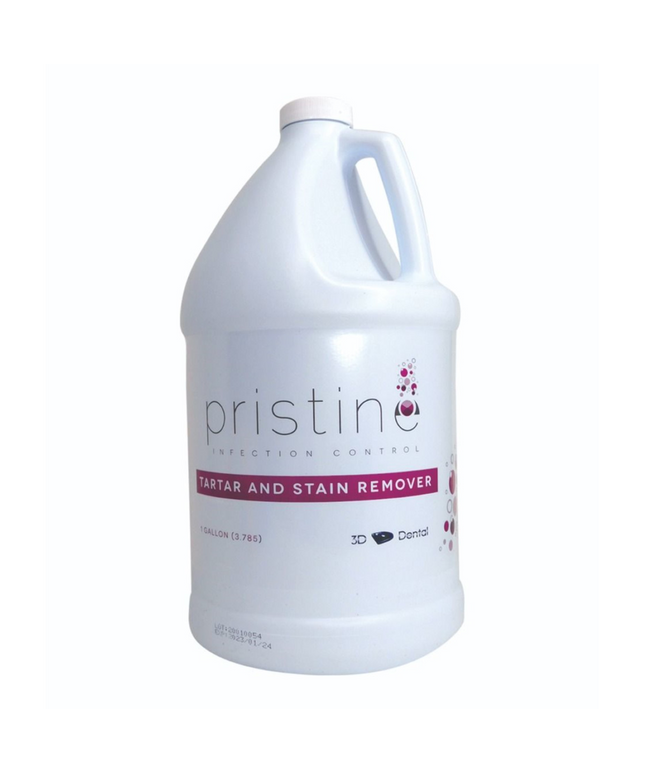 3D - Pristine Tartar & Stain Remover 1 Gallon. Ready To Use Formula. Great For Dentures Bridges