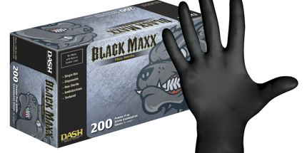 Dash - Black Maxx Nitrile Exam Gloves, Thin, Powder-Free, Double XL , 200/Box