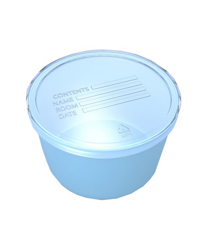Dynarex - Denture Cup w/ Lid, 8 oz, Blue, 250/cs