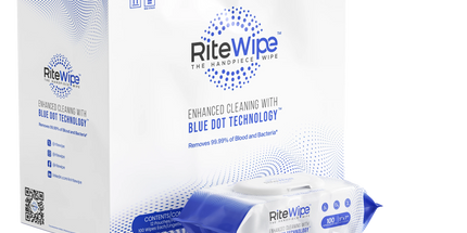 RiteWipe Handpiece Wipe, 5" x 7", 100 wipes/pouch