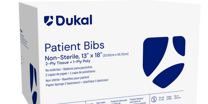 Dukal - Black Patient Bibs, Case of 500