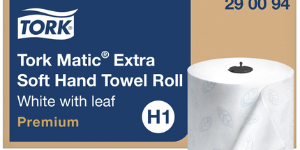 ESSITY Tork Hand Towel Roll, Premium, White, 2-Ply, Embossed, H1, 6 rl/cs