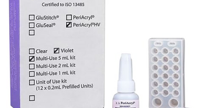 PeriAcryl Periodontal Tissue Adhesive, Violet, Regular Viscosity, 5 mL Bottle, 50 Applicators & ...