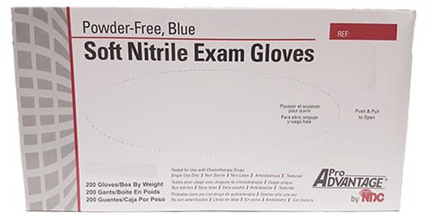 ProAdvantage - Soft Nitrile Gloves, Blue, X-Small, box of 200