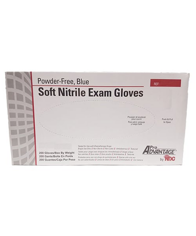 ProAdvantage - Soft Nitrile Gloves, Blue, X-Small, box of 200