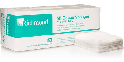 Richmond All Gauze Sponge, 3" X 3"
