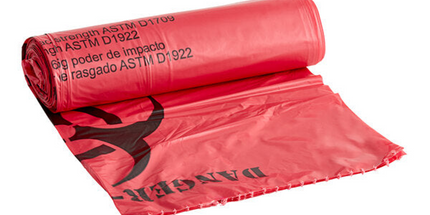 Biohazard Red Waste Bag, 1.2 mil, 33'x 40', case of 250