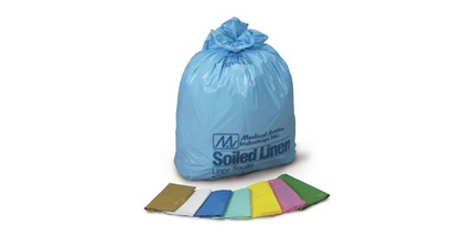 Medical Action Laundry & Linen Bags 38'' x 45'', Yellow/ Red, case of 250