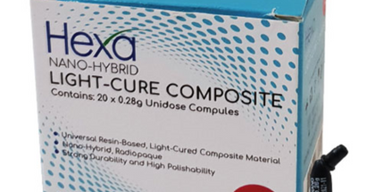 Hygedent - Hexa Nano Hybrid Light Cure Composite A2 20 X 0.28 Gm Unidose Compules. Universal Resin Based