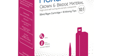 Hygedent - Hexa Temp Crown & Bridge Material A3.5 Shade 1 50 Ml 76 G Cartridge 10 Mixing Tips. 10:1