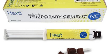 Hygedent - Hexa Non Eugenol Temporary Cement 10 Ml Automix syr With 6 Mixing Tips. Zinc Oxide Ideal