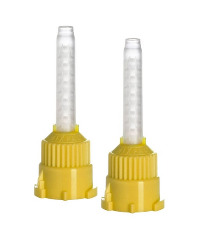 Hygedent - Hexa T-Mixer Yellow Mixing Tips Small 4.2Mm 48/pack 1:1 & 2:1 Ratio