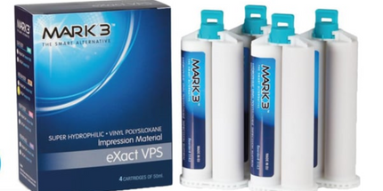 Mark3 - eXact VPS Impression Material Heavy Regular Set 50ml. Cartridges 4/bx.