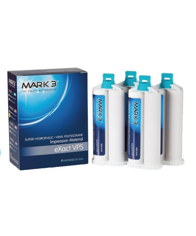 Mark3 - eXact VPS Impression Material Monophase Regular Set 50ml. Cartridges 4/bx.