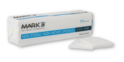 Mark3 - Sponges Non Woven Non Sterile 2" x 2" 4Ply 5000/cs.