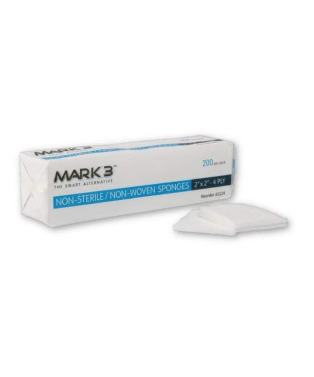 Mark3 - Sponges Non Woven Non Sterile 2" x 2" 4Ply 5000/cs.