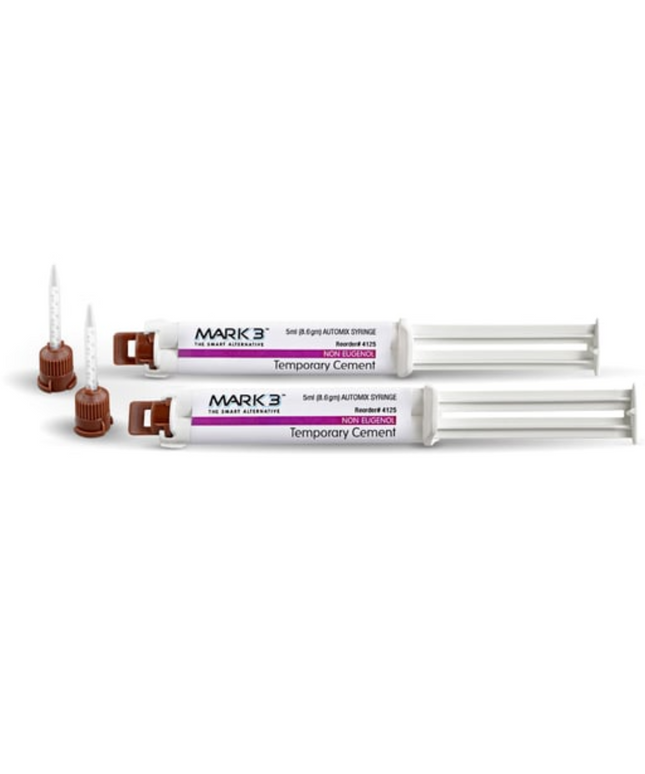 Mark3 - Temporary Cement NE Automix Syringe 5ml. 2/bx. + 20 Mixing Tips