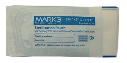 Mark3 - Self Seal 2-1/4" x 5" (2-1/4" x 4") Sterilization Pouches 200/bx.