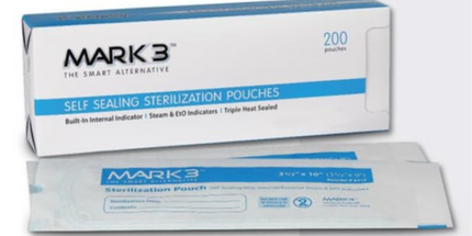 Mark3 - Self Seal 3-1/2" x 6-1/2" (3-1/2" x 5-1/4") Sterilization Pouches 200/bx.