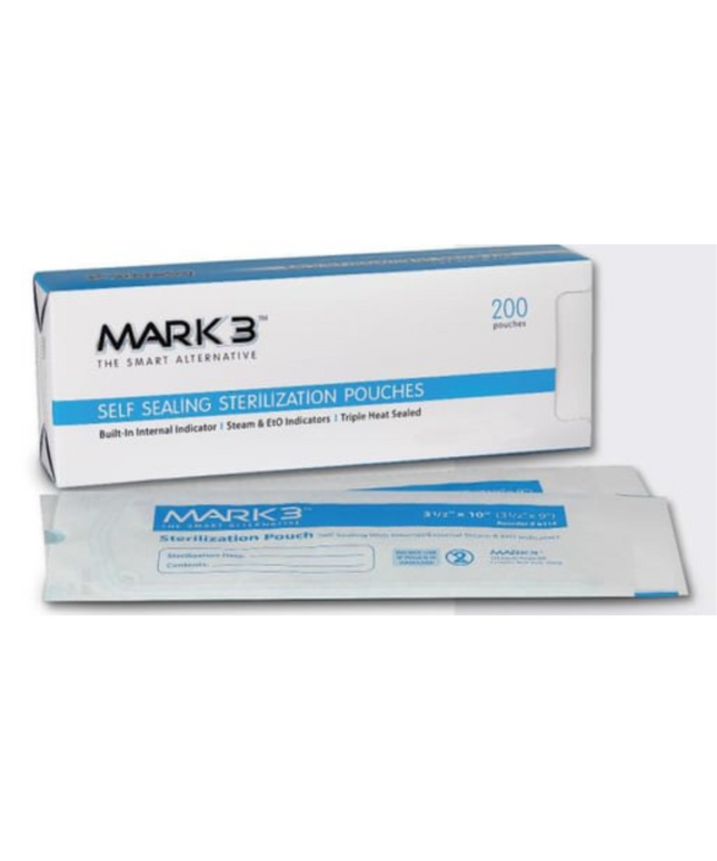 Mark3 - Self Seal 7-1/2" x 14" (7-1/2" x 13") Sterilization Pouches 200/bx.