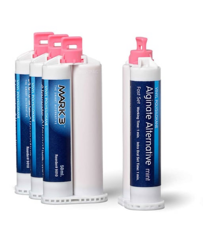 Mark3 Vps Alginate Alternative Fast Set Mint Flavor 50 Ml Cartridge 4/pack Extremely Versatile