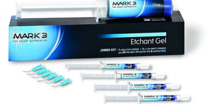 Mark3 - Etchant Gel 37% Jumbo Kit 50ml. Syringe (1x50ml. Syr., 4x1.2ml. Empty Syr. & 50 Tips)