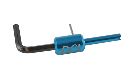 DCI - 3-In-1 syr Tool. 1/pack Includes Valve Core Tool Quick-Change Adapter & Button Pin International - 9287