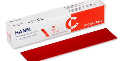 Coltene - Hanel Articulating Paper 40? Strips 22 X 110 Mm Red, 120 Pcs