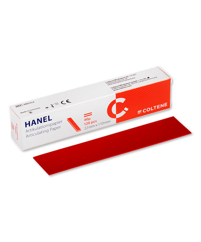 Coltene - Hanel Articulating Paper 40? Strips 22 X 110 Mm Red, 120 Pcs