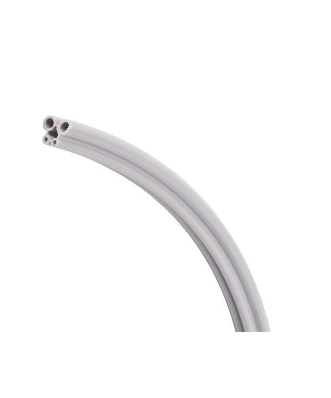 DCI - Hp Tubing, 4 Hole, Straight Gray; Roll Of 100Ft