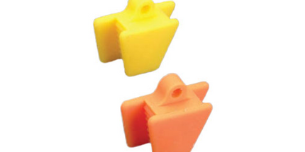 Plasdent - Plasdent Extnd Silicone Mouth Props, Small (Pedo), Yellow-Orange, Box Of 2