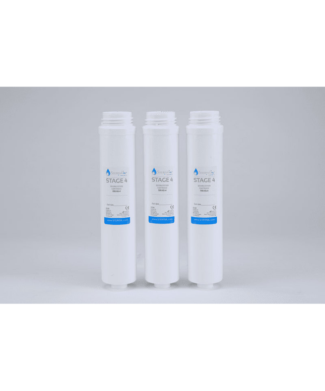 (3) Stage 4 - Deionization Cartridges