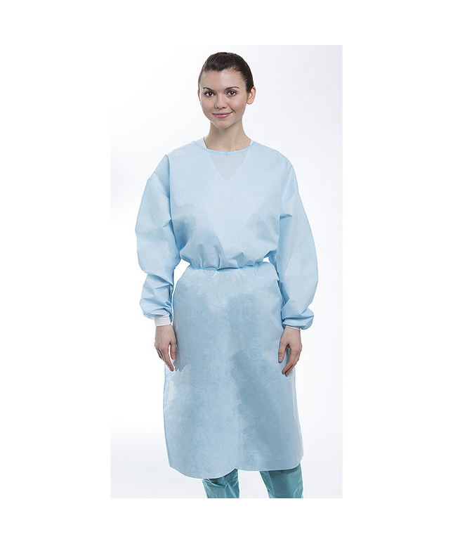ValuMax - Dual-Fabric Tie-Back Cover Gowns Blue X-Large 10Pk