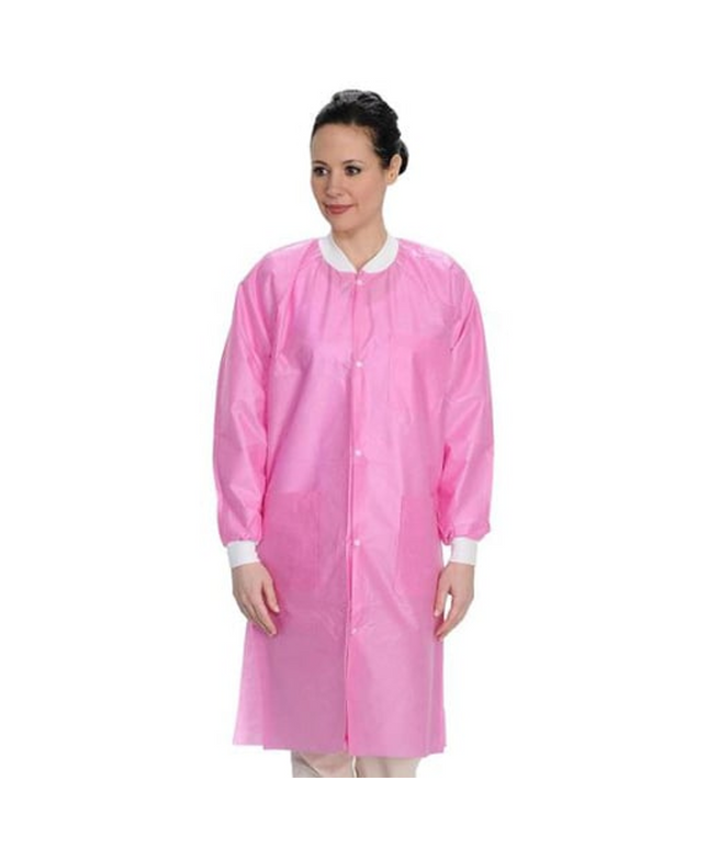 ValuMax - Easybreathe Lab Coats?10Pk Raspberry Medium