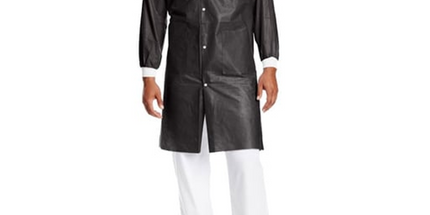 ValuMax - Extra-Safe Lab Coats Black 10Pk