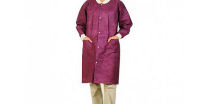 ValuMax - Extrasafe Lab Coats?10Pk Cranberry Small