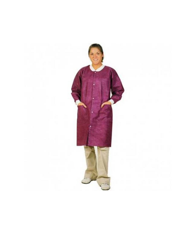 ValuMax - Extrasafe Lab Coats?10Pk Cranberry Small