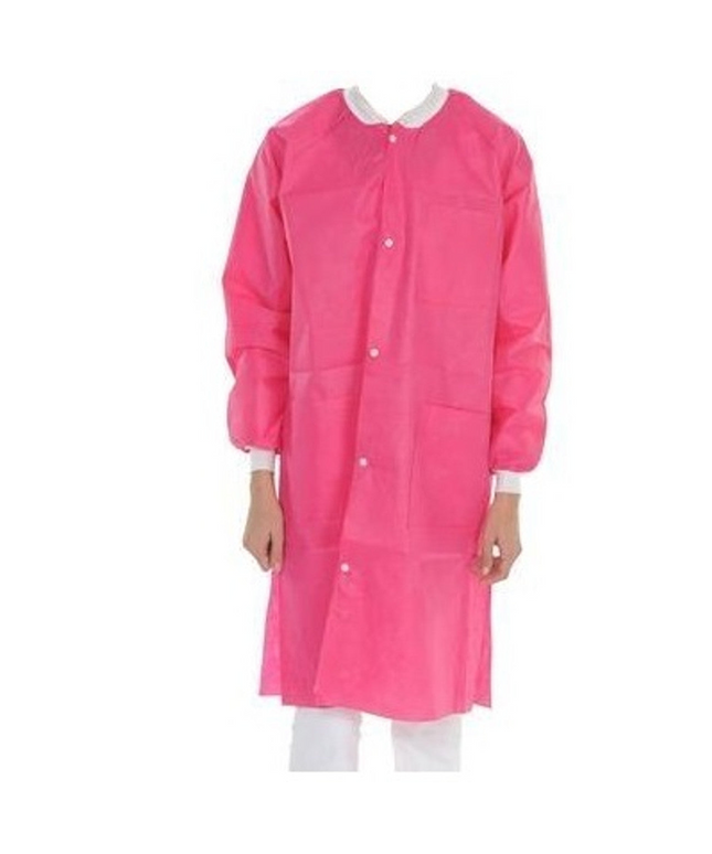 ValuMax - Extrasafe Lab Coats?10Pk Hot Pink Large