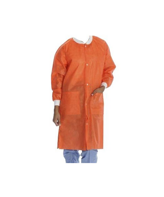 ValuMax - Extrasafe Lab Coats10Pk Orange Medium