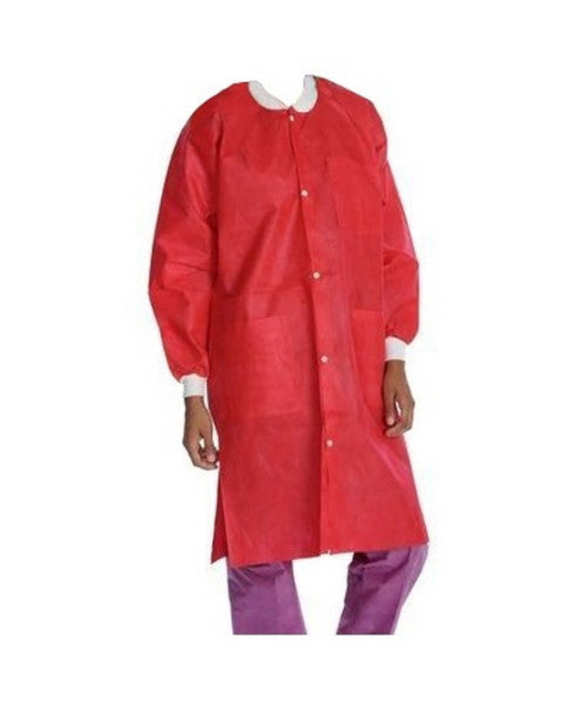 ValuMax - Extrasafe Lab Coats?10Pk Red Large
