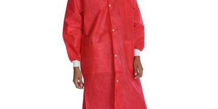 ValuMax - Extrasafe Lab Coats?10Pk Red Medium