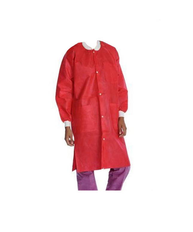 ValuMax - Extrasafe Lab Coats?10Pk Red Medium